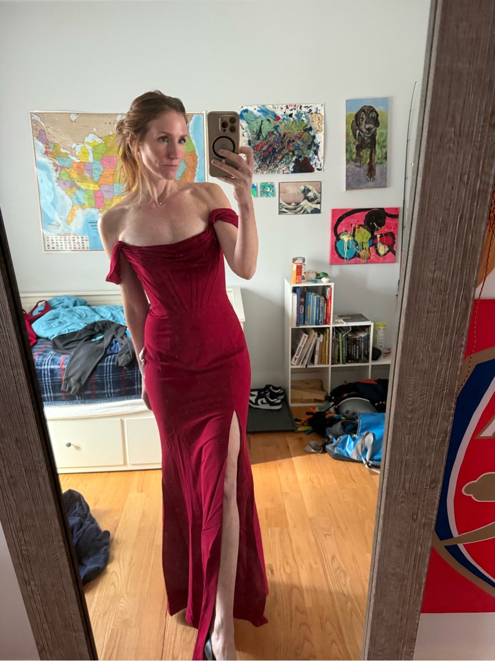 Dress the Population Red Strapless Dress